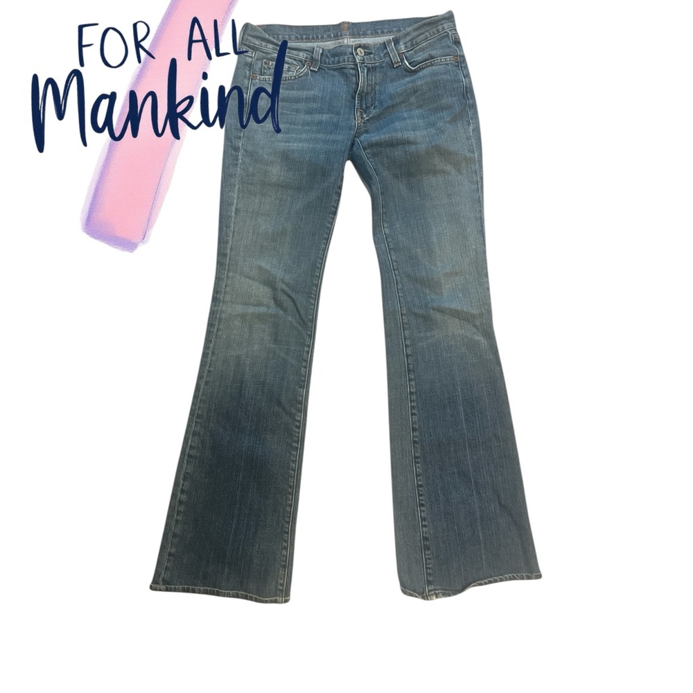 7 For All Mankind Blue Flare Jeans